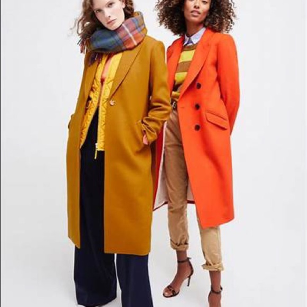 J Crew ladies day coat in tomato red size 8T